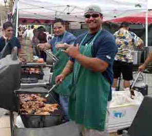 Cooking for you - men at grills