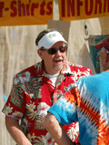 Board member selling teeshirts