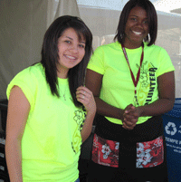 volunteers in soda sales booth