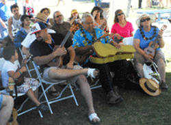 A busy Ukulele group